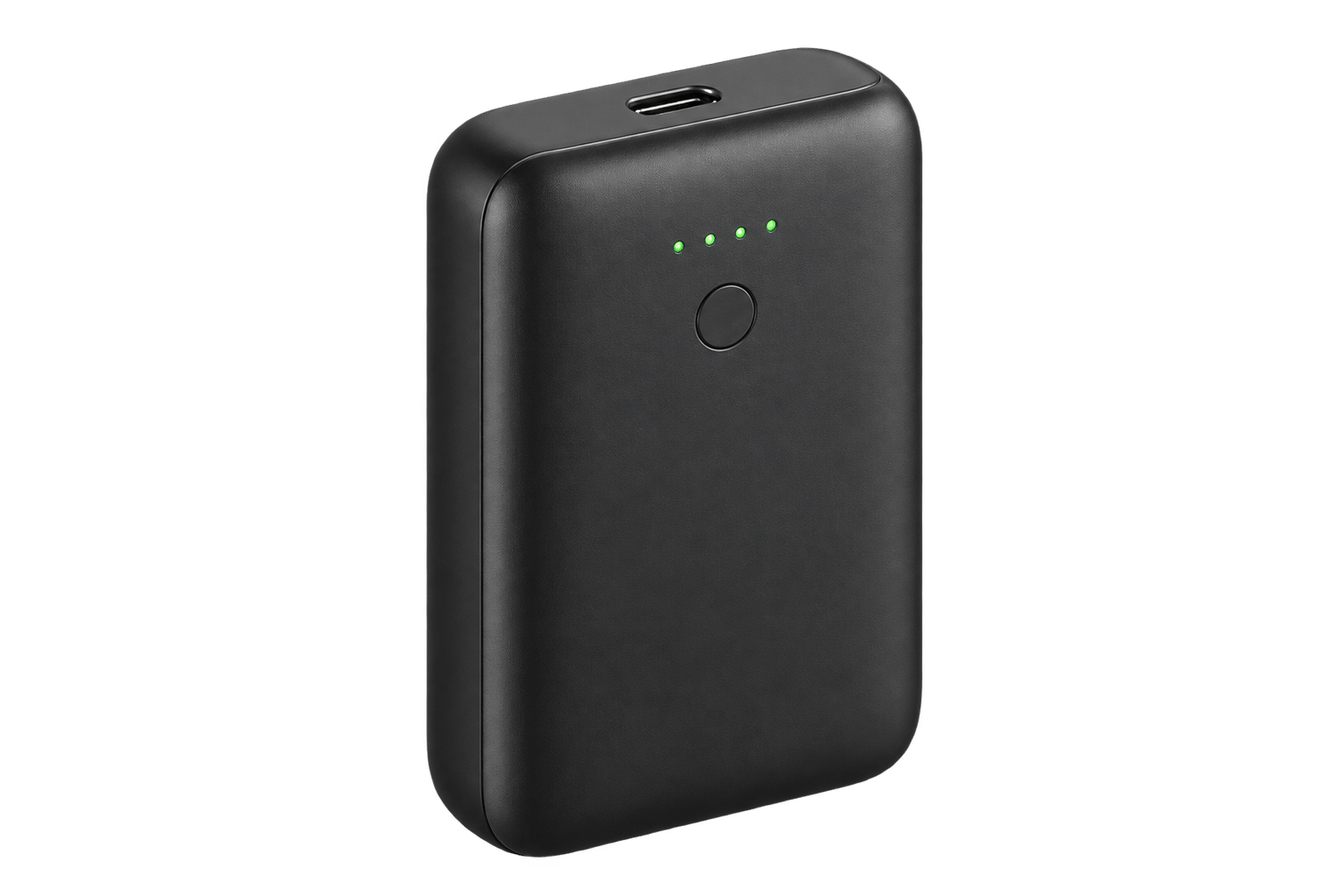 Black USB-C power bank concept render